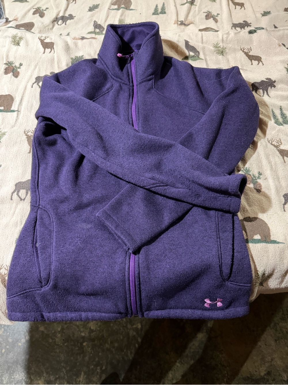 Under Armour Women’s Purple Full-Zip Fleece Jacket